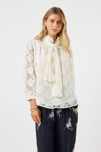 Lula Soul - Chandler Lace Shirt - Cream
