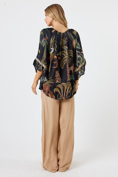 Lula Soul - Cheetah Top - Black