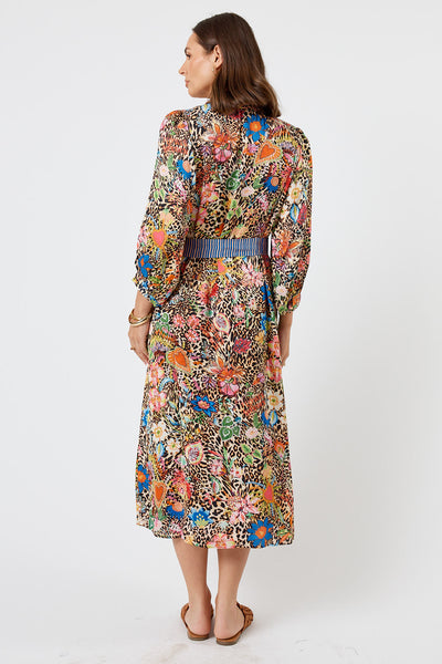 Lula Soul - Eden Button Midi Dress - Print