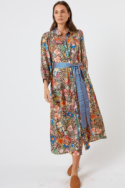 Lula Soul - Eden Button Midi Dress - Print