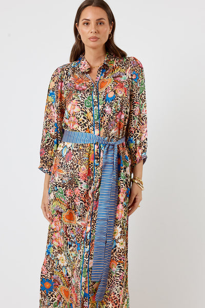 Lula Soul - Eden Button Midi Dress - Print