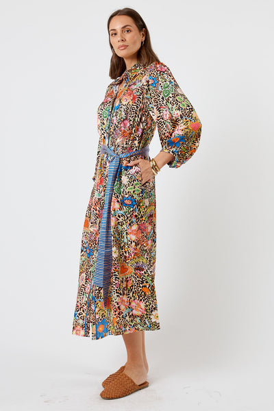 Lula Soul - Eden Button Midi Dress - Print