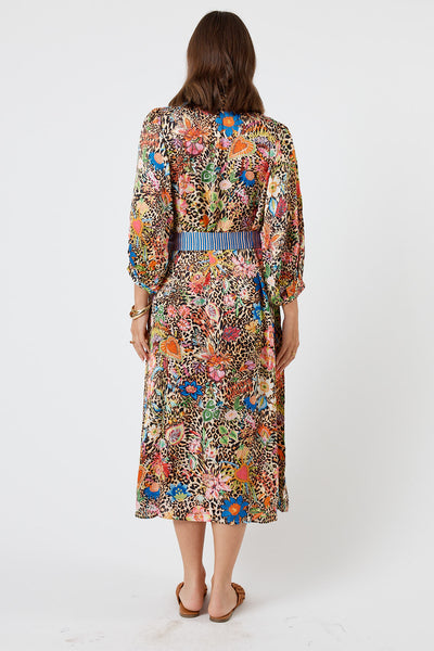Lula Soul - Eden Button Midi Dress - Print