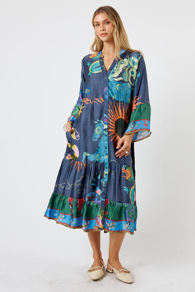 Lula Soul - Kamloops Midi Dress - Navy