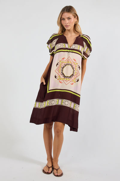 Lula Soul - Mayakoba Dress - Espresso PRESALE AUGUST DELIVERY