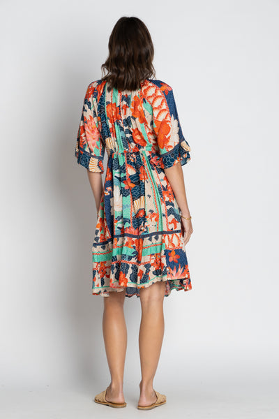 Lula Soul - Wazuka Tie Dress - Navy FINAL SALE LAST ONE XXL