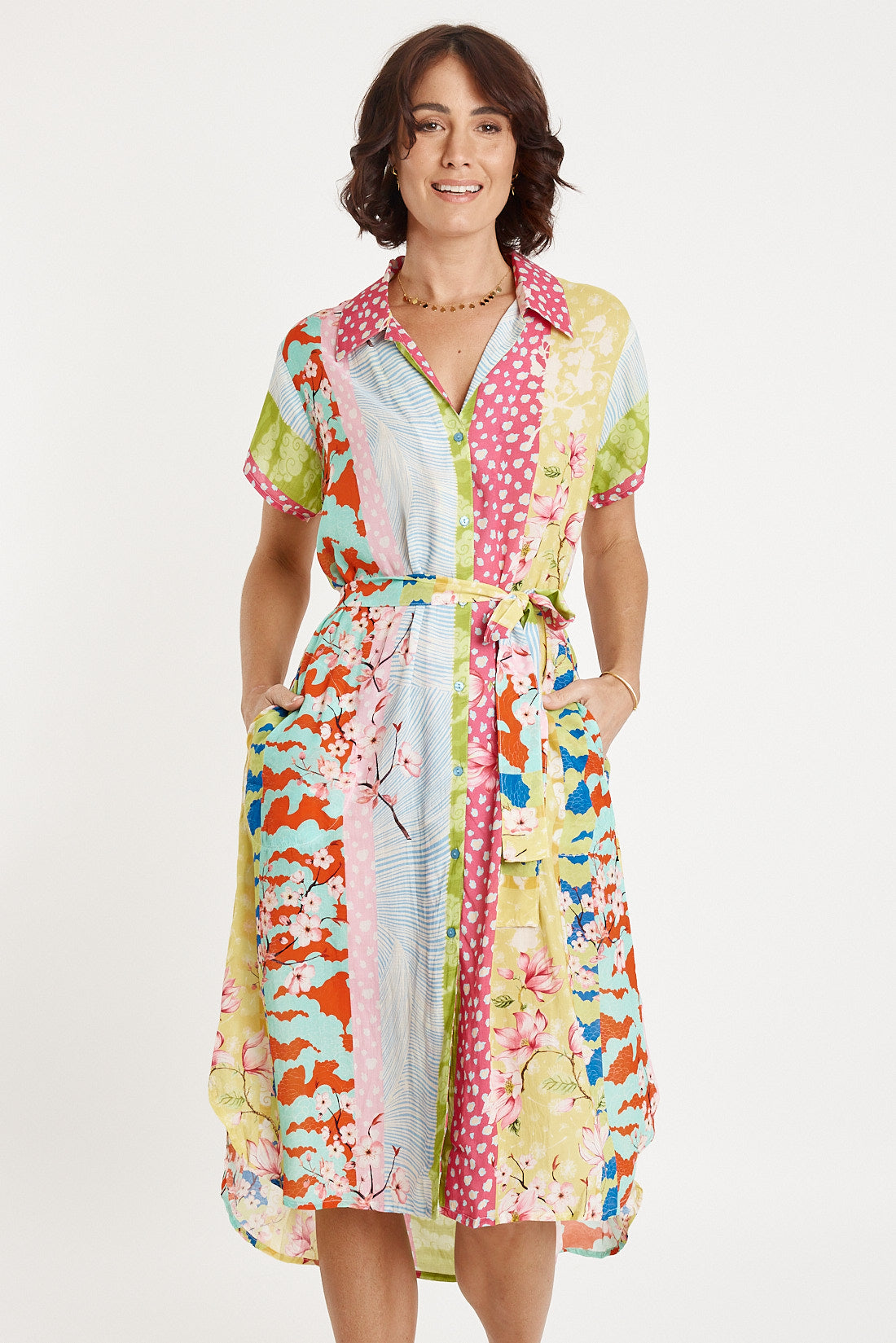 Lula Soul - Montage Shirtmaker Dress - Multi