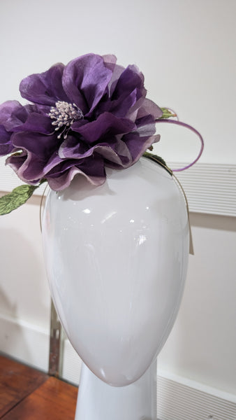 Melanie Ferrero - Purple Large Flower Headband