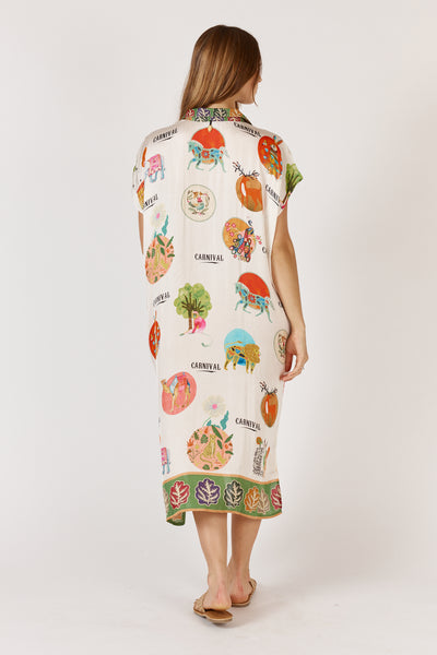 Rubyyaya - Down Under Kaftan Dress - White