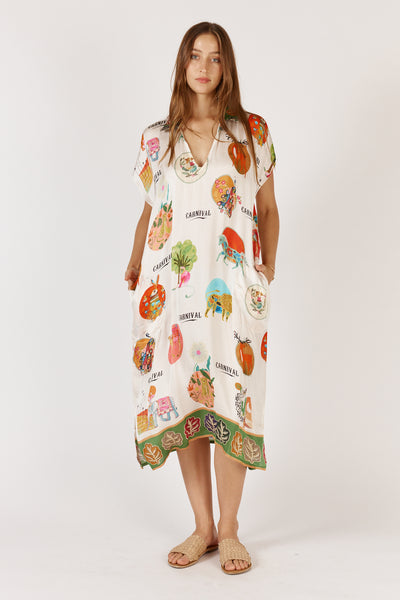 Rubyyaya - Down Under Kaftan Dress - White