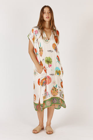 Rubyyaya - Down Under Kaftan Dress - White