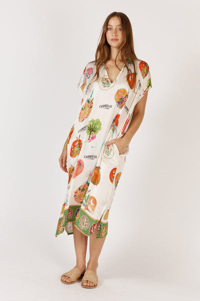 Rubyyaya - Down Under Kaftan Dress - White FINAL SALE