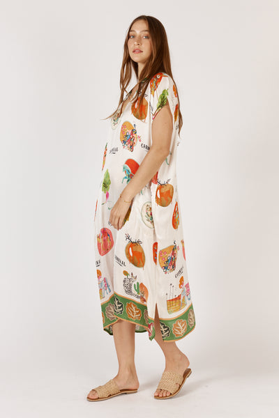 Rubyyaya - Down Under Kaftan Dress - White