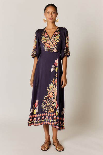 Rubyyaya - Gazte Wrap Dress - Burgundy PRESALE JULY DELIVERY