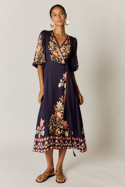 Rubyyaya - Gazte Wrap Dress - Burgundy PRESALE JULY DELIVERY