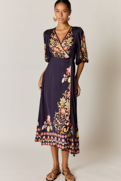 Rubyyaya - Gazte Wrap Dress - Burgundy PRESALE JULY DELIVERY