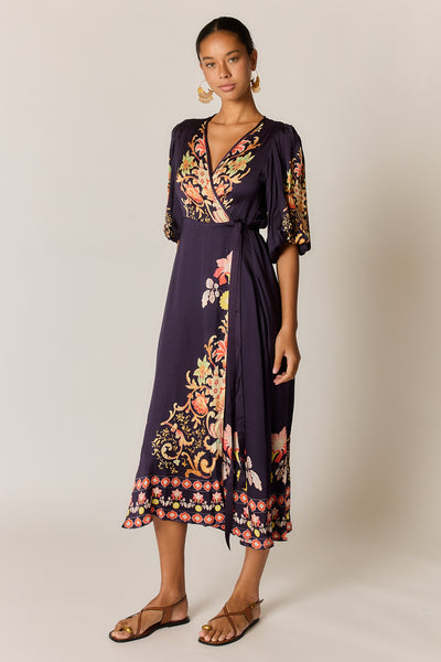Rubyyaya - Gazte Wrap Dress - Burgundy PRESALE JULY DELIVERY