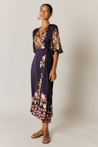 Rubyyaya - Gazte Wrap Dress - Burgundy PRESALE JULY DELIVERY