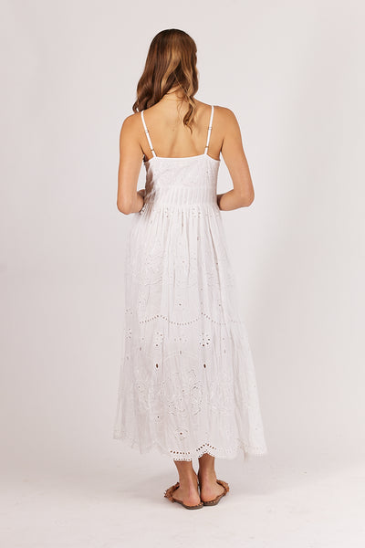 Rubyyaya - Rose Maxi Dress - White