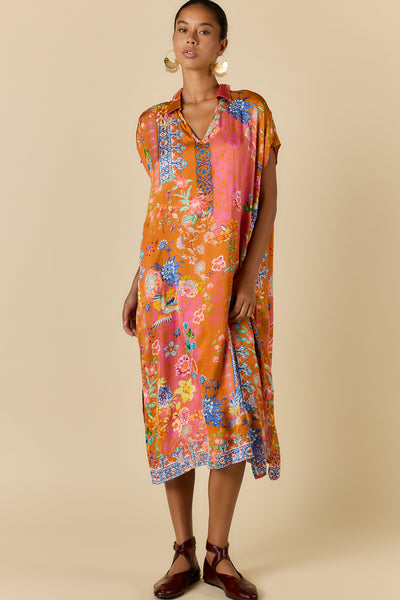 Rubyyaya - Songbird Kaftan Dress - Tobacco