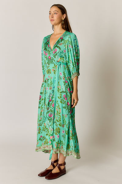 Rubyyaya - Tatiana Wrap Dress - Green PRESALE AUG DELIVERY