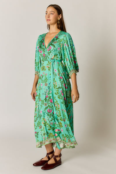 Rubyyaya - Tatiana Wrap Dress - Green PRESALE AUG DELIVERY