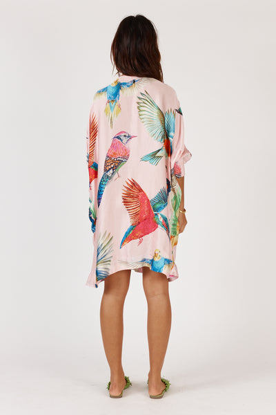 Rubyyaya - Warbler Short Kaftan Dress - Print