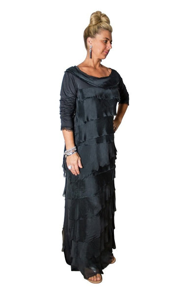 Imagine - Granite Flapper Fifi Silk Skirt 10IM2272G