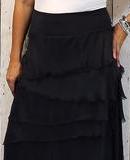 Imagine - Black Flapper Fifi Silk Skirt 10IM2272