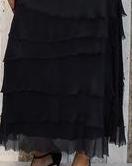 Imagine - Black Flapper Fifi Silk Skirt 10IM2272
