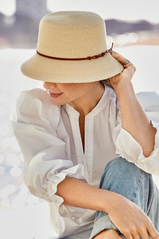 Canopy Bay by Deborah Hutton - Hat - Hepburn Bucket - Bleach