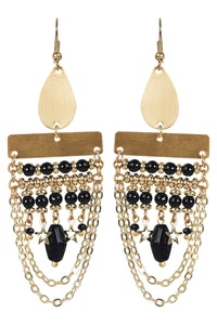Eb & Ive - Tullah Drop Earring - Brass Bead or Brass Stars