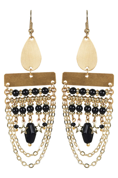 Eb & Ive - Tullah Drop Earring - Brass Bead or Brass Stars