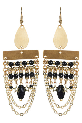 Eb & Ive - Tullah Drop Earring - Brass Bead or Brass Stars