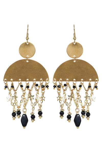 Eb & Ive - Tullah Drop Earring - Brass Bead or Brass Stars