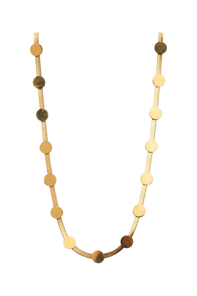 Eb & Ive - Ceduna Necklace - Gold Disc, Pearl or Gold Heart