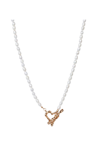 Eb & Ive - Ceduna Necklace - Gold Disc, Pearl or Gold Heart