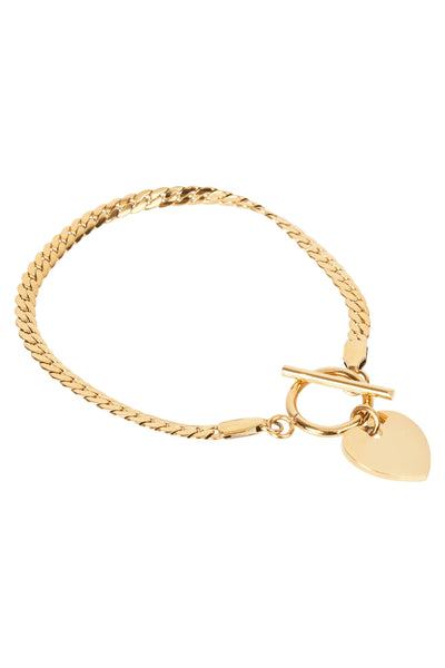 Eb & Ive - Ceduna Bracelet - Gold Disc, Pearl or Gold Heart