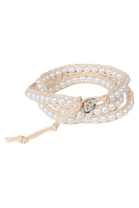 Eb & Ive - Capella Wrap Bracelet - Ivory or Tan