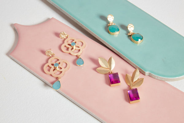 Eb & Ive - Lotus Earring - Flora Stone