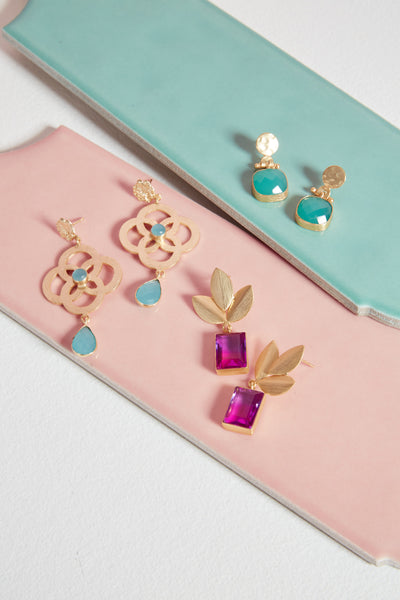 Eb & Ive - Lotus Earring - Flora Stone