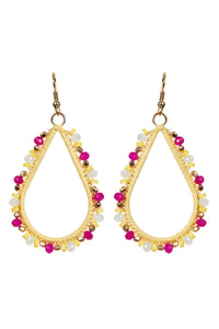 Eb & Ive - Mimosa Teardrop Earring - Indigo, Honeycomb or Candy