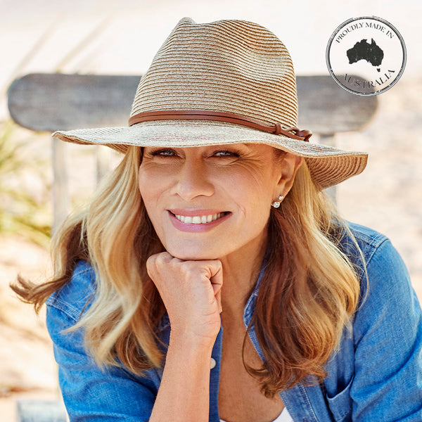 Canopy Bay by Deborah Hutton - Hat - Bedarra - Natural w Tan Trim
