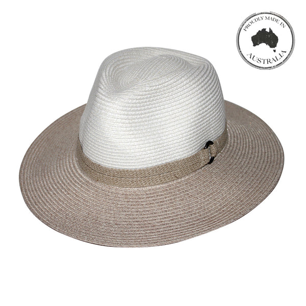 Canopy Bay by Deborah Hutton -  Hat - Parsley Bay Flexibraid - Ivory Mix Camel