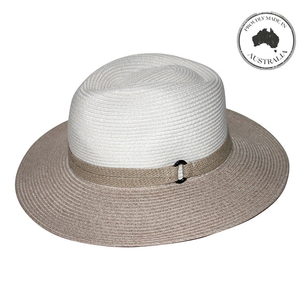 Canopy Bay by Deborah Hutton -  Hat - Parsley Bay Flexibraid - Ivory Mix Camel