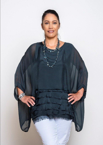 Imagine - Granite Amulet Silk Top 10IM3185