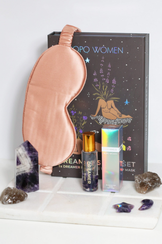 Bopo Women - Dreamer Gift Set with Mask & Crystal Perfume Roller