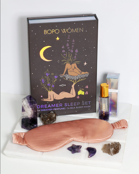 Bopo Women - Dreamer Gift Set with Mask & Crystal Perfume Roller