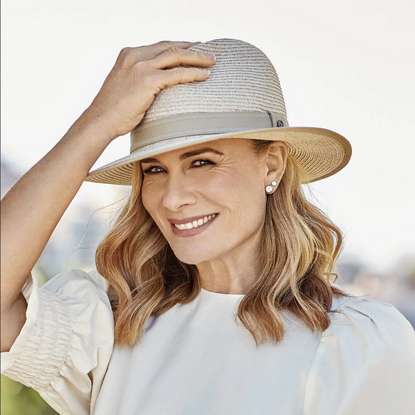 Canopy Bay by Deborah Hutton - Hat - Portland Fedora - Mixed Wheat