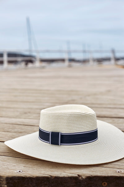 Canopy Bay by Deborah Hutton - Hat - Amalfi Flexibraid Wide BrimFedora - Ivory